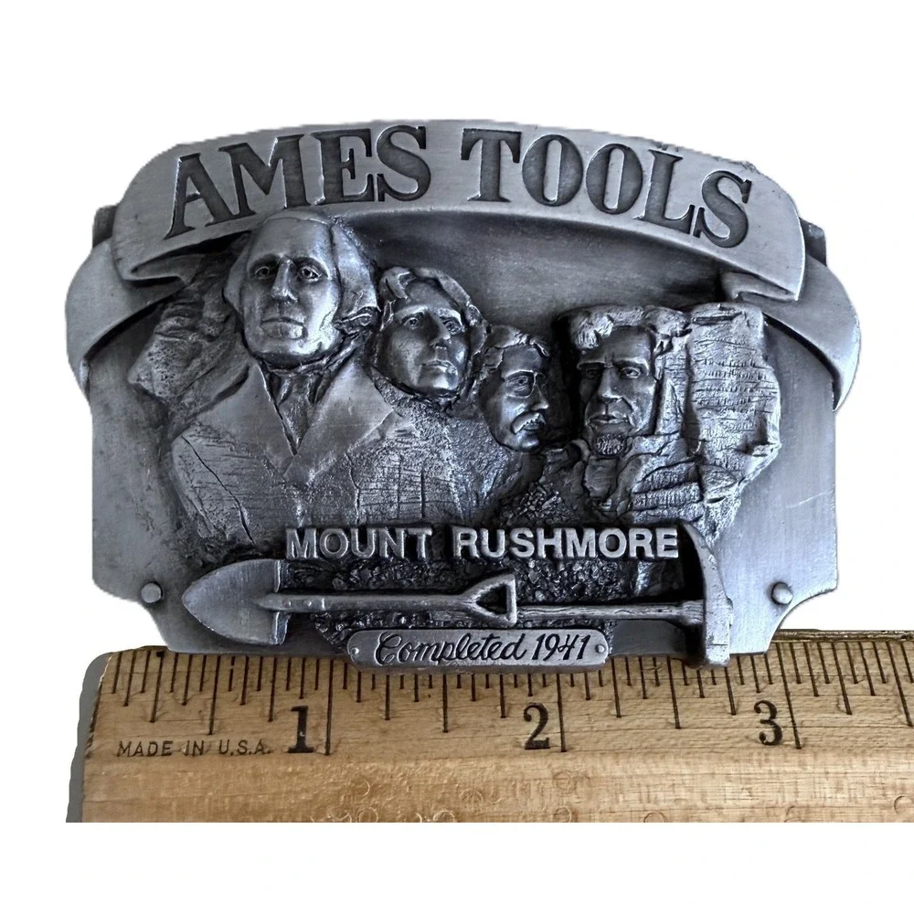 1987 Mount Rushmore Ames Tools Belt Buckle Limited Edition Vintage
